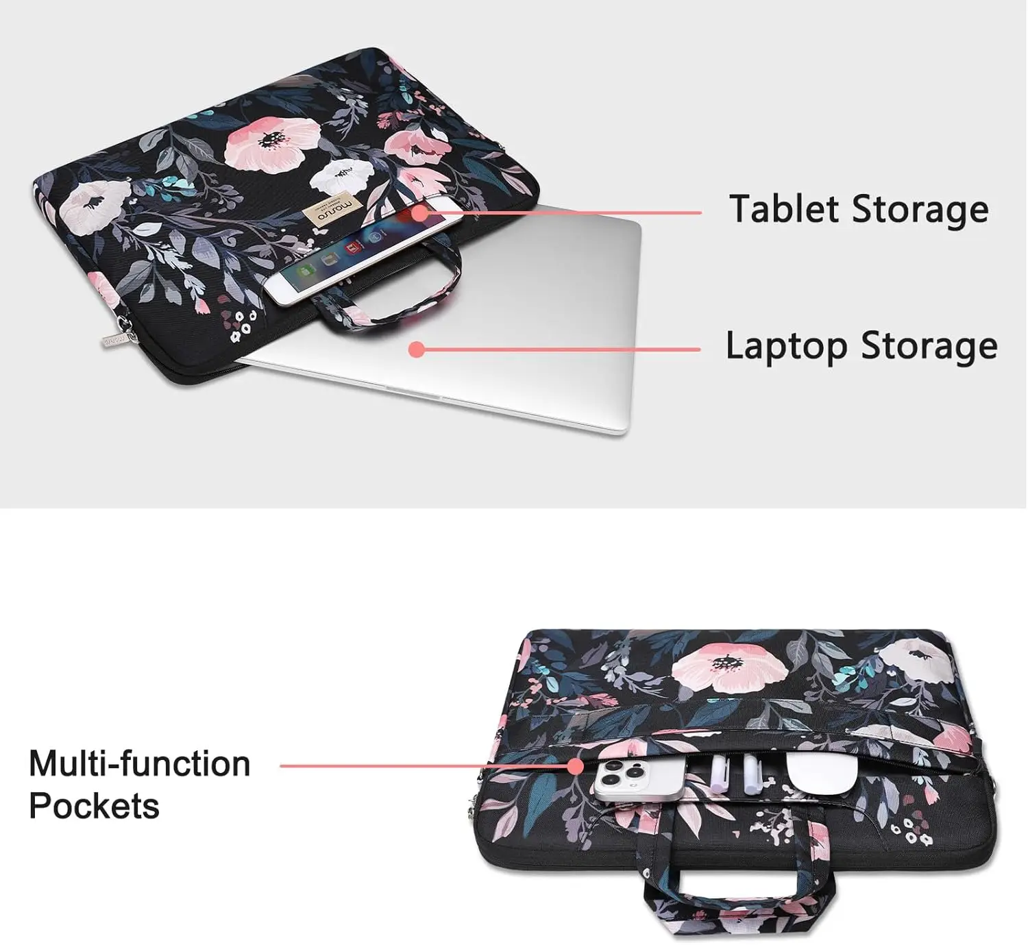 MOSISO Laptop Bag 15.6 inch for MacBook Pro 16 inch with Shoulder Strap and Handle Large Capacity Sleek Durable & Waterproof