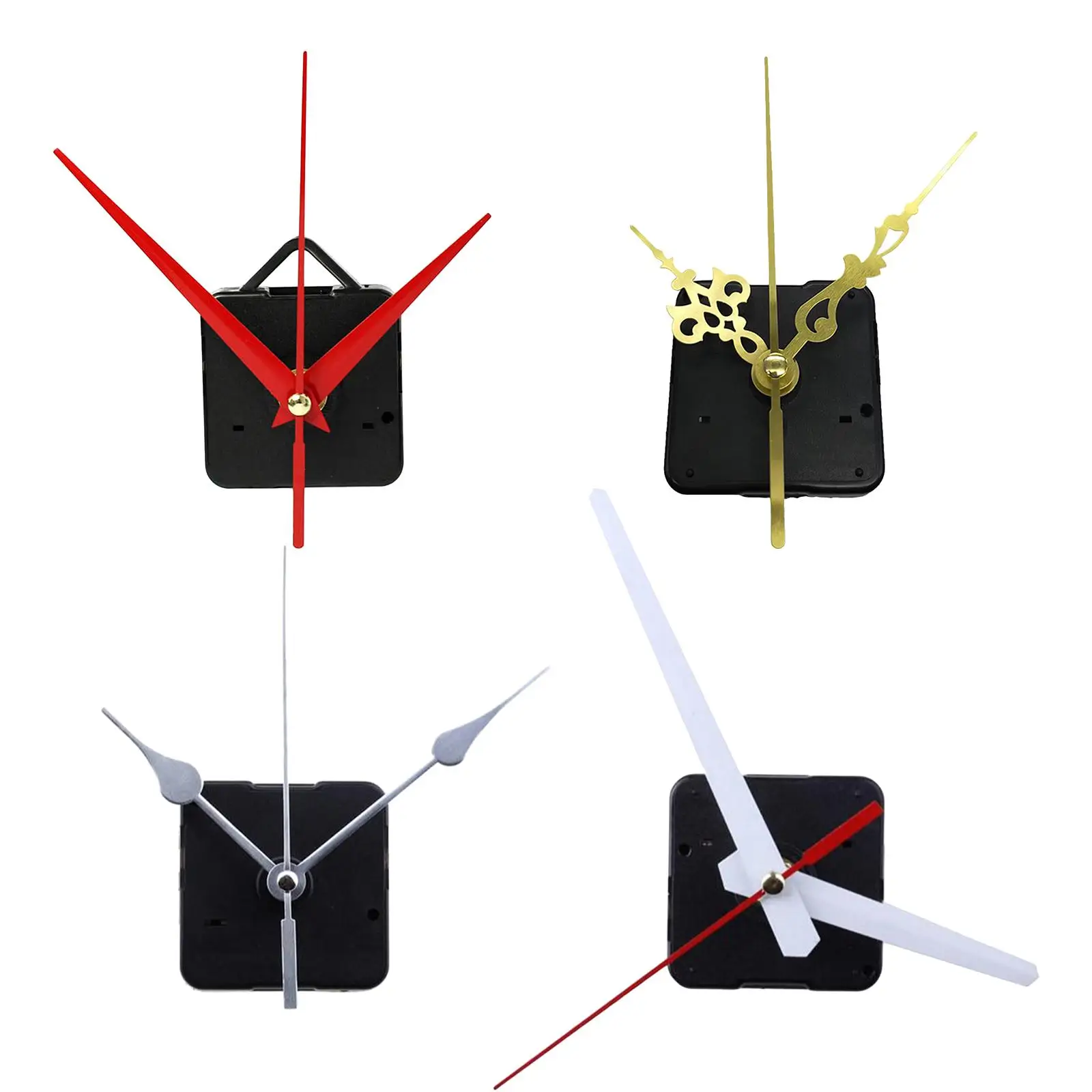 Clock Movement Mechanism with Long Hands Battery Operated Quartz Clock repair Parts Replacement, 0.6 Inch Total Shaft Length