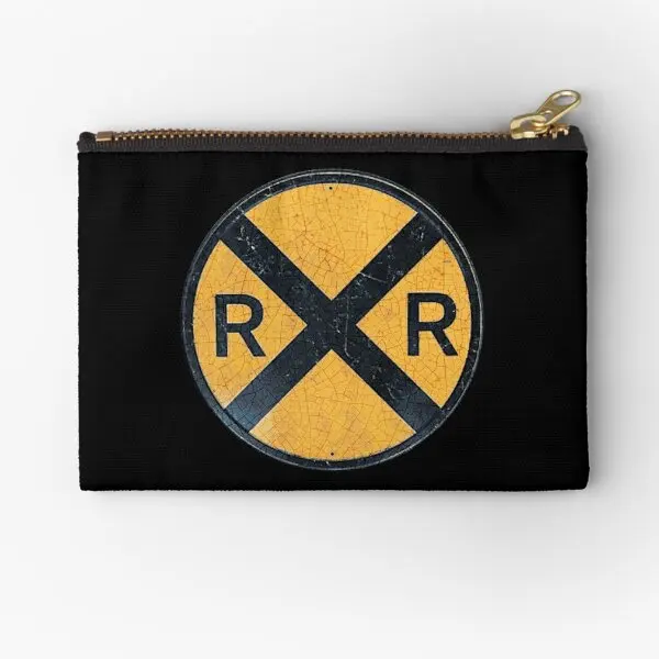 

Railroad Crossing Zipper Pouches Underwear Cosmetic Bag Socks Pure Small Pocket Key Packaging Men Storage Women Money Coin