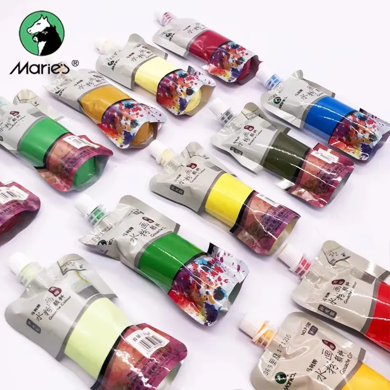 

Gouache Paint Bag 100ml Extrusion Concentrated Gouache Paint Set Art Student for Beginners Painting Lovers