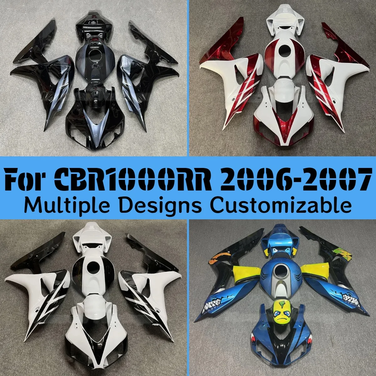 

CBR 1000RR 2006 2007 Free Custom Fairings for Honda CBR1000RR 06 07 Motorcycle Fairing Body Parts Kit