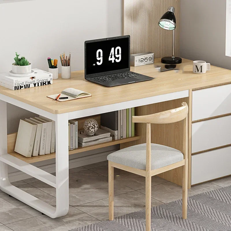 Modern Drawers Bedroom Office Desk Study Standing Writing Storage Computer Desks Standing Supplies Mesa Escritorio Furniture