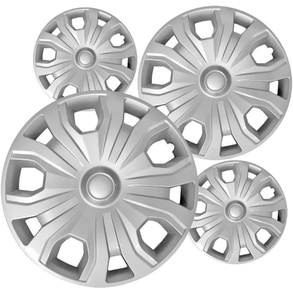 

16 inch Silver ABS Hubcap Wheel Cover Compatible with 2019-2022 Ford Transit Connect (Set of 4) Wheelcovers for 16 inch Standar