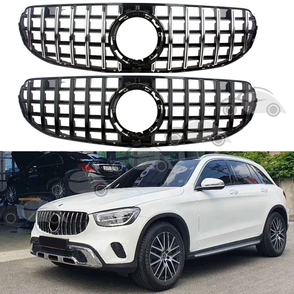 

Front Racing Center Grille Facelift Uppeer Bumper Grill For Mercedes Benz W253 X253 GLC-Class 2020 2021+ General GTR