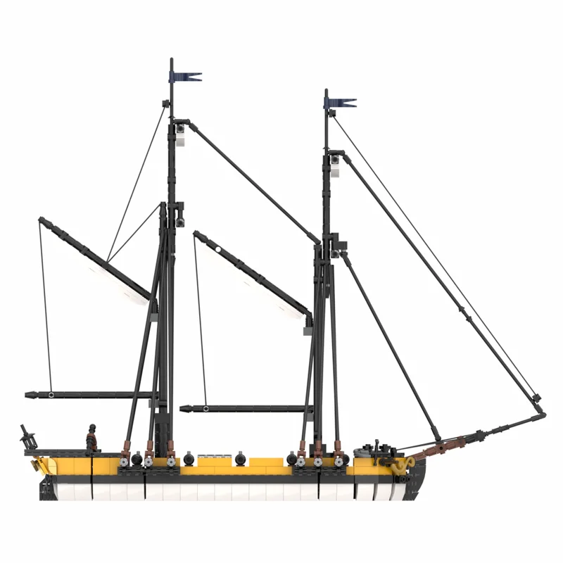 1383PCS ย้อนหลังเรือ Moc Building Blocks ชุด-HMS Dart Naval เรือชุดสําหรับ Maritime Display & ผู้ที่ชื่นชอบคอลเลกชัน