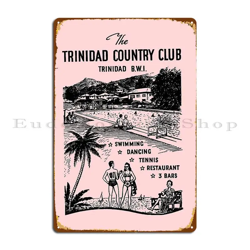 Trinidad Tourism Advert Metal Plaque Poster Decoration Designing Classic Club Printed Tin Sign Poster