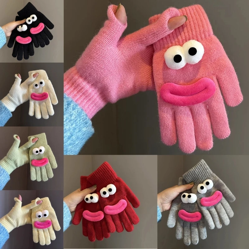 MXMB Fashionable Gloves Lovely Sausage Mouth Gloves Wrist Gloves for Offices Student