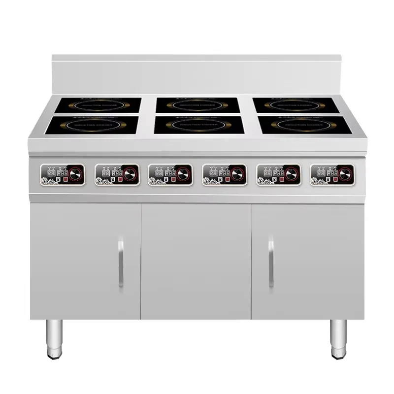 

2026In-Smart WM-03 Commercial Electric Induction Cooker Stainless Steel Wide Restaurant Cabinet-style Hob Stove 220V 3500W 6