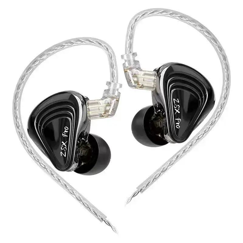 KZ ZSX Pro 5BA 1DD Hybrid Driver 10mm Dynamic Earphones, HiFi Music Earphones, Sports & Gaming Earphones, 2-Pin Cable