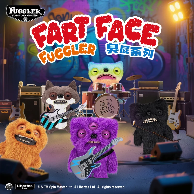 

Original New Cartoon Fuggler Sound Production Cute Teeth Monster Stinky Butt Series Plush Doll Ugly Cute Funny Trendy Toy Gifts
