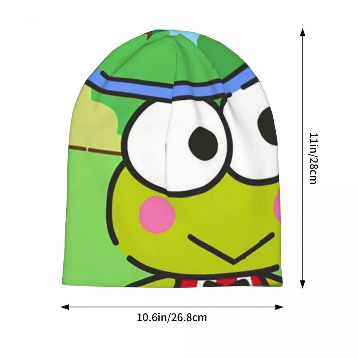 Kero Kero Keroppi Warm Knitted Cap Hip Hop Bonnet Hat Autumn Winter Outdoor Beanies Hats for Men Women Adult