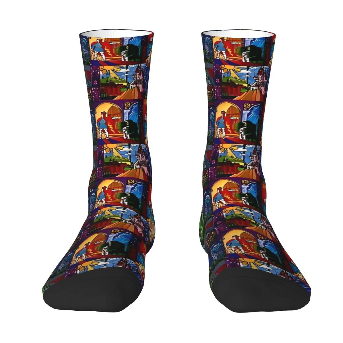 Beauty And The Beast Socks meme Gothic Stockings Autumn Non-Slip Men Socks Soft Printed Outdoor Socks