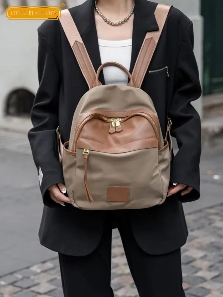 

Mixed Colors Fashion Women Nylon Backpack Large Capacity Travel Bag Preppy Style School Satchel Ladies Versatile Backpacks New