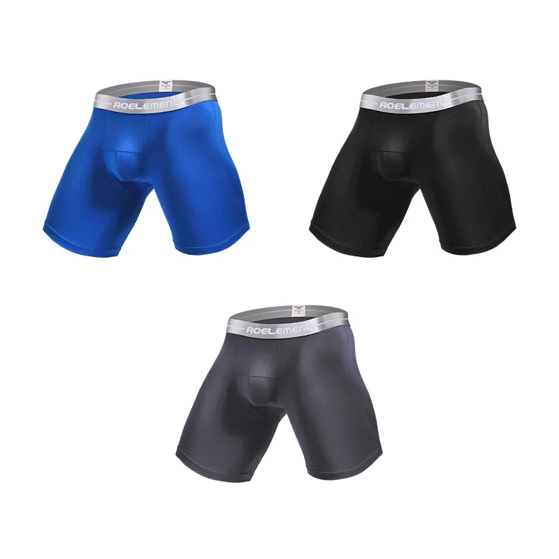 Mens Underwear Boxers Shorts  Breathable Modal Panties Man U Convex Pouch Middle Long Leg Underpants Male Large Size 3XL-7XL