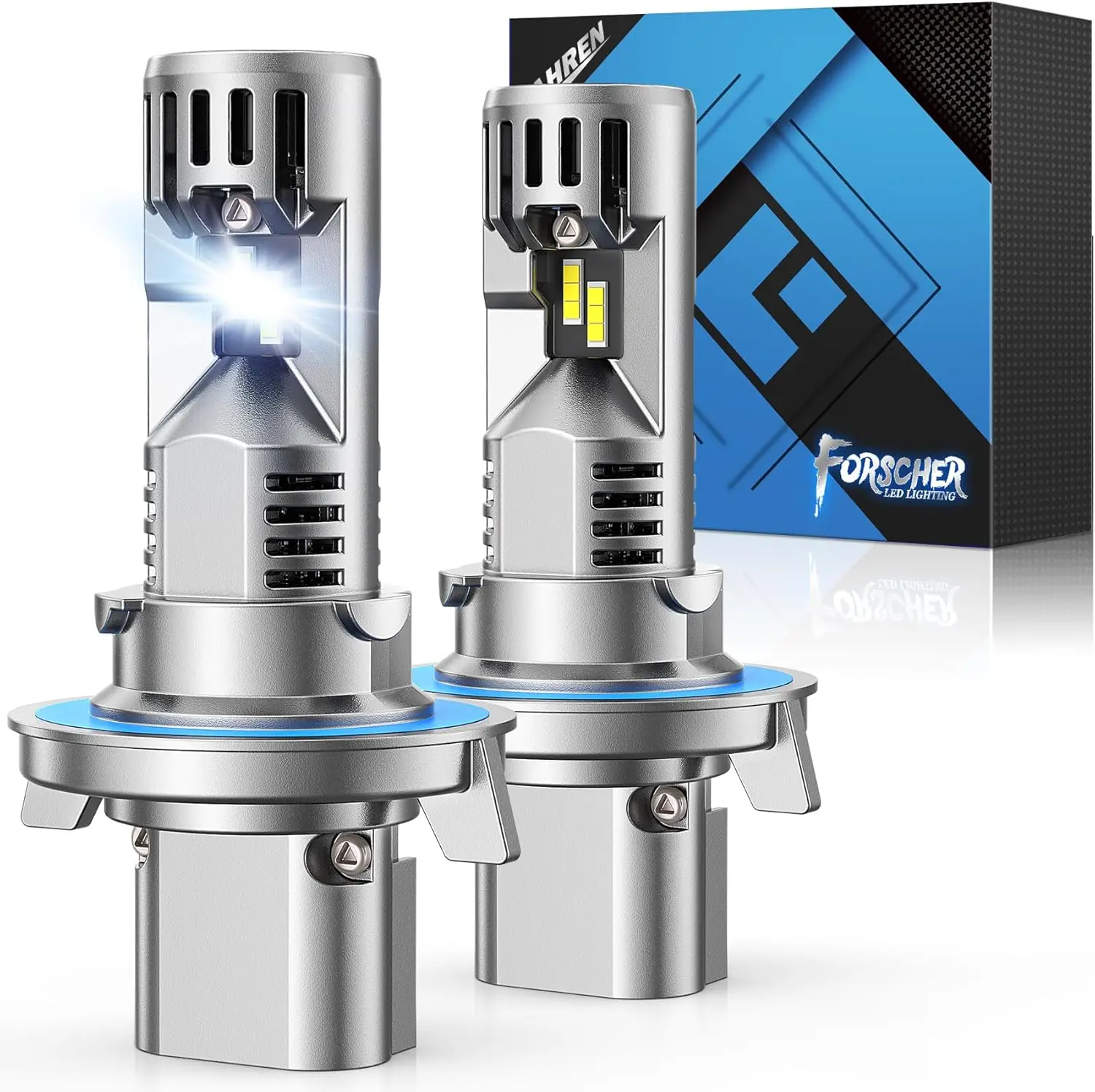 

FAHREN LED H13/9008 LED Bulb Headlights 6500K White Fog Light Bulbs, Cooling Fan, 70000H Lifespan,Pack of 2