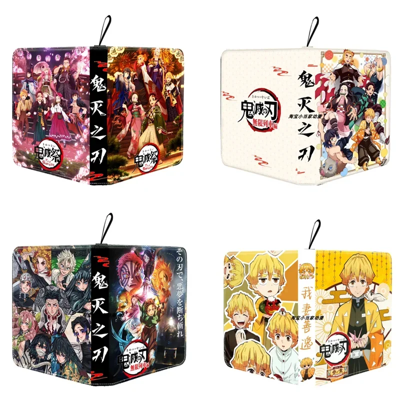 Demon Slayer Card Binder 9 Pocket Card Holder Anime Card Binder with 50 inner Pages Zipper Holder Up to 900 Cards toys gift