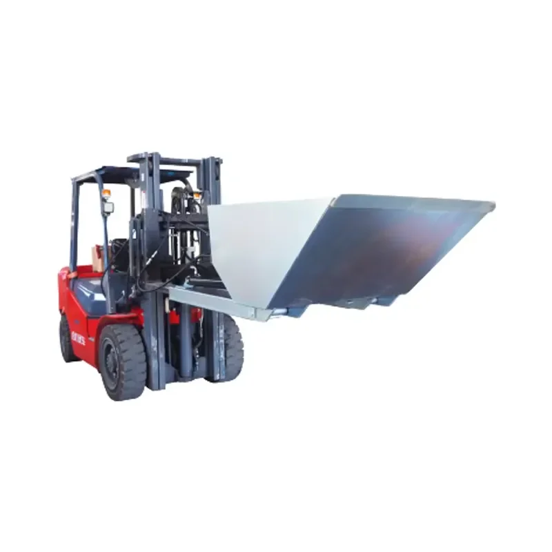 HDBS2 Hydraulic Forklift Dirt Bucket - Quick Connect Slip-On Attachment, Hardened Steel Wear Edge