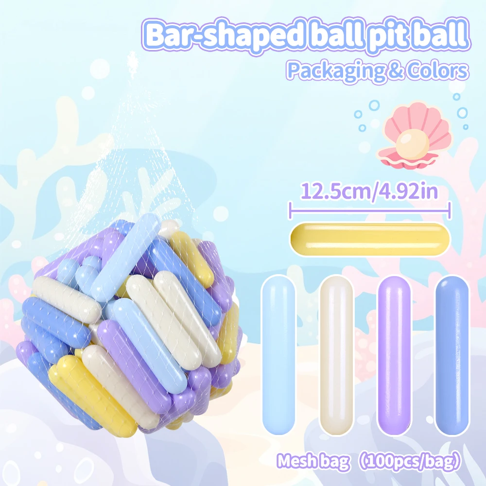 100 stücke Bunte Bar Ball Kunststoff Ozean Ball Gruben Baby Kind Schwimmen Pit Spielen Spielzeug Wasser Pool Geburtstag oder Weihnachten geschenk Geschenke
