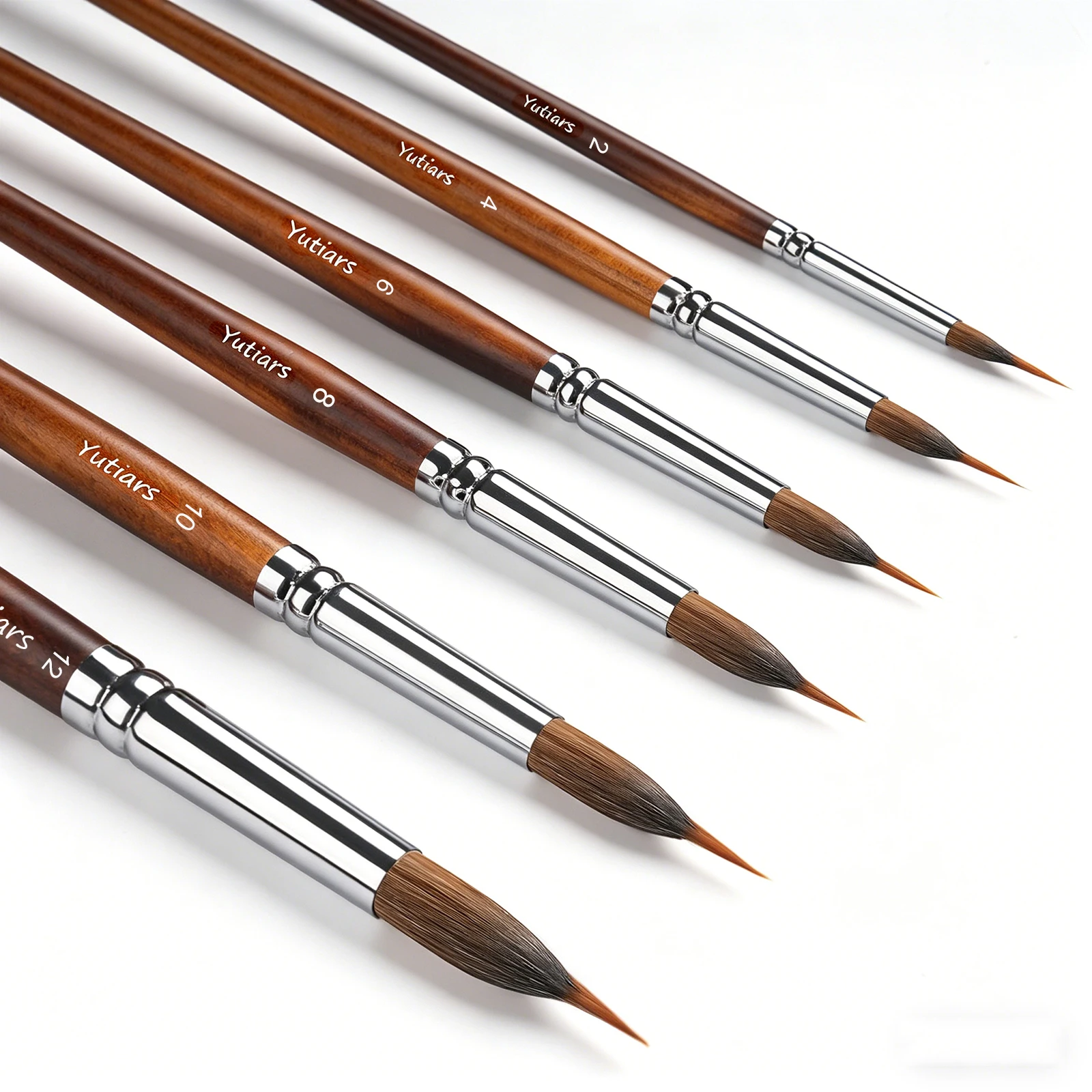 6Pcs Yutiars Watercolor Brushes, 4Pcs Extended Point Professional Synthetic Brushes with Extra Long Pinhead for Fine Detailing image 2