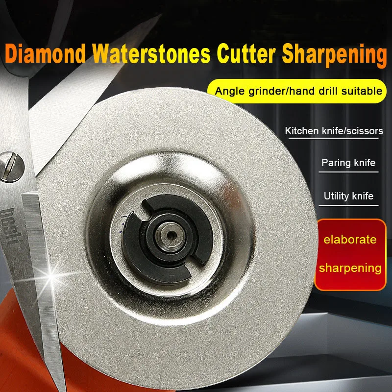 Imagem -02 - Diamante Sharpening Wheel Emery Sharpening Disc Disco Abrasivo Ângulo de Moagem 100 mm 400 600 800 Pcs