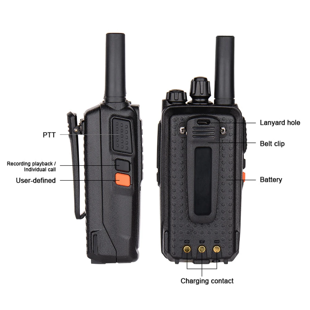 Imagem -04 - Handheld Walkie Talkie 5000mah 4g Pocket fm Network Poc Radio Interfone sem Fio Suave Longo Alcance Mais Barato Inlina-t526