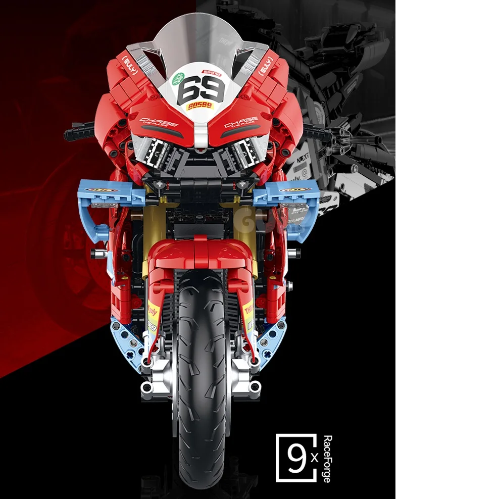2026 NEW 2225PCS Speed Racing Motorcycle Building Blocks Set Mechanical Superbike Model Bricks Toy Kit Gift