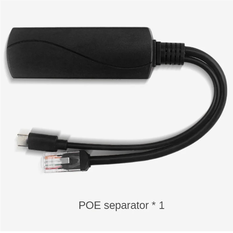Gigabit POE Splitter 5V3A 1000Mbps tipe-c Power over Ethernet untuk IP kamera untuk 4