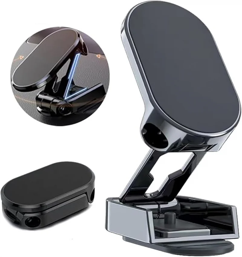 2025Handy Ständer Halter Starke Magnetische Faltbare Auto Telefon Halter Rotation Halterung Selbst-klebe Mini Halter Zubehör