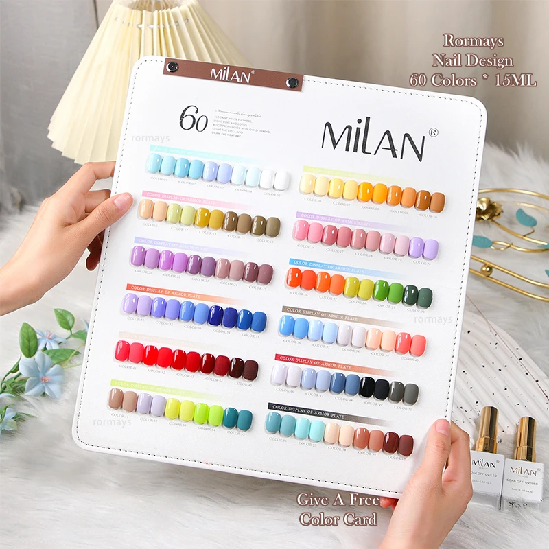 Rormays New Makaron gel Polishing 60PCS Varnish gel Summer Solid Shining Lasting UV LED Color Nail Art Salon gel Kit Factory