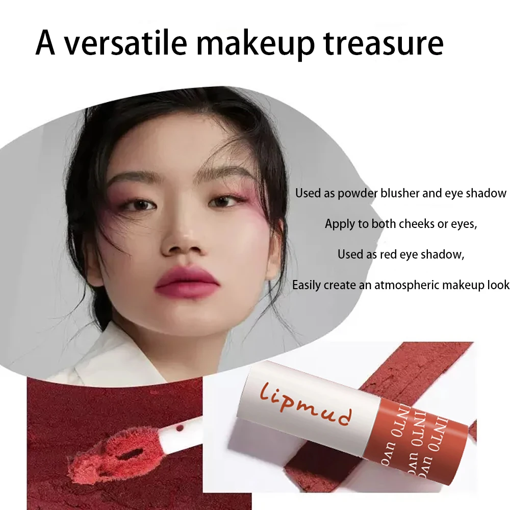 

8 Colors Lipstick Lovely Lip Mud Lip Cheek Balm Matte Lipstick Waterproof Lasting Lip gloss Makeup With Korean Cosmetics