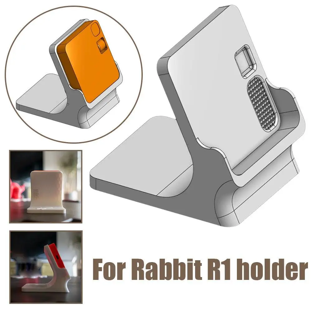 AI Device Display Stand Suitable For Rabbit R1 3D Printing Portable Tablet Desktop Display Stand White PETG Material 10cm C1Y2