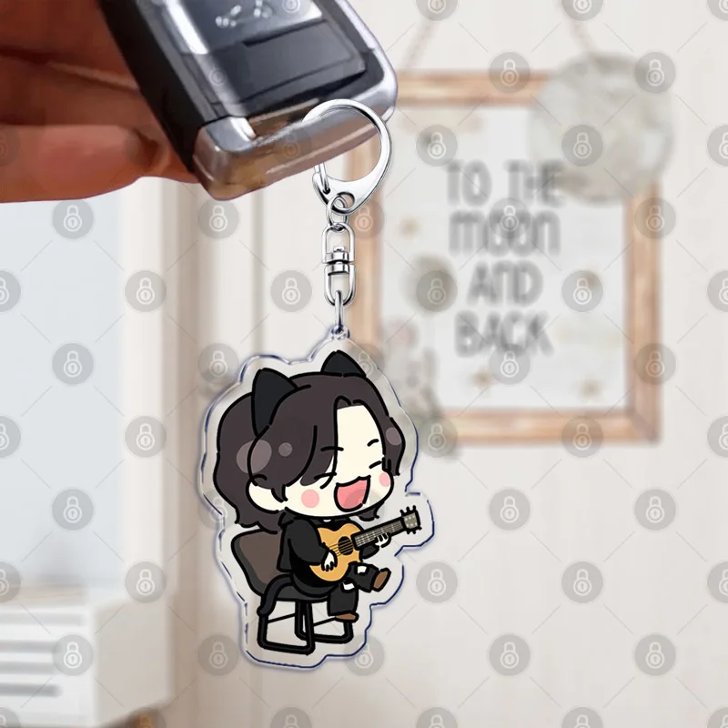 Cute Kpop Cartoon Character Keychains Keyring for Accessories Bag Pendant Key Jewelry Fans Gifts