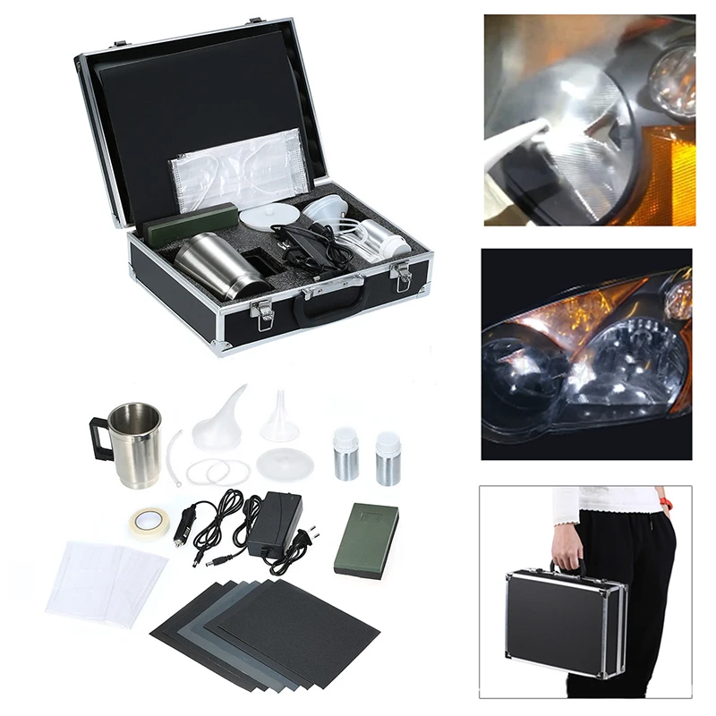 Headlight Refurbishment Kit, Glass Scratch Repair Polishing Cleaning Tool for Headlights