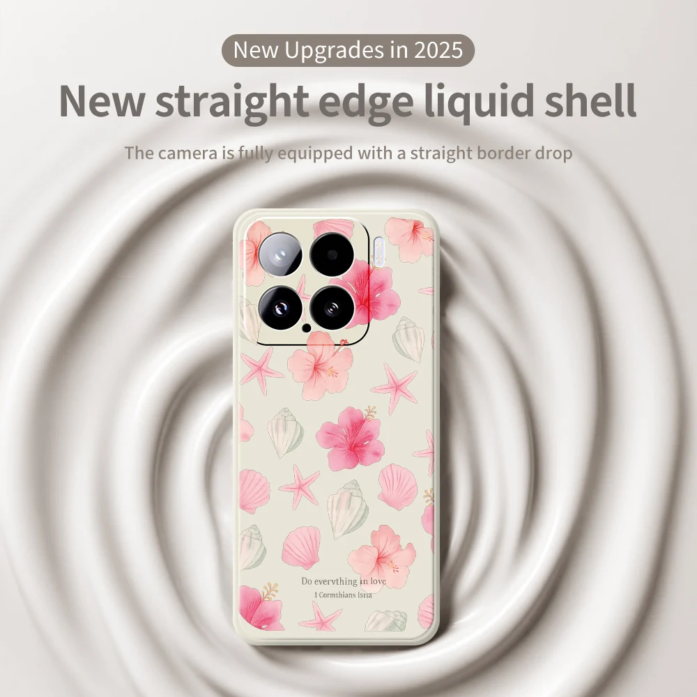 نجم البحر شل زهرة جراب هاتف ل Xiaomi Mi 15 Ultra Mi 14T 13T 12T 11T Pro غطاء سيليكون ل Xiaomi Mi 13T Pro حالات