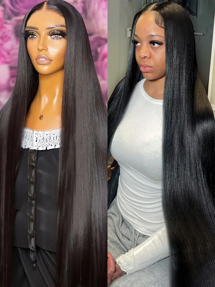 180 Density 13x4 13x6 360 Transparent Bone Straight Lace Front Human Hair Wigs Brazilian Lace Frontal Wigs For Women