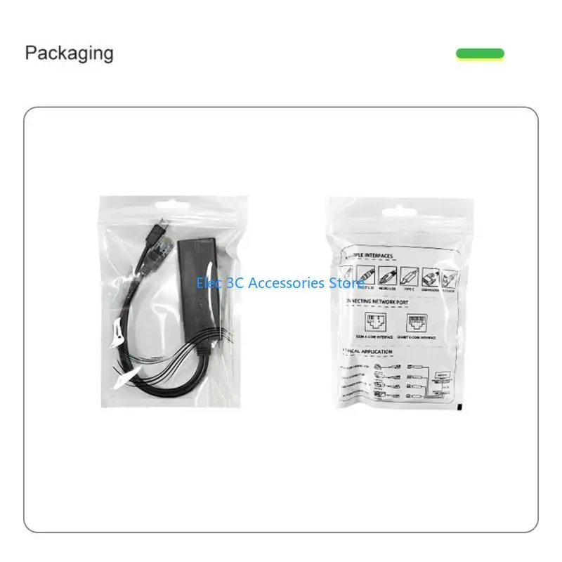 Y51A Small POE Splitter USB C 5V Active PoE to USB Adapter, 48V Input to 5V Output for Surveillances Cameras