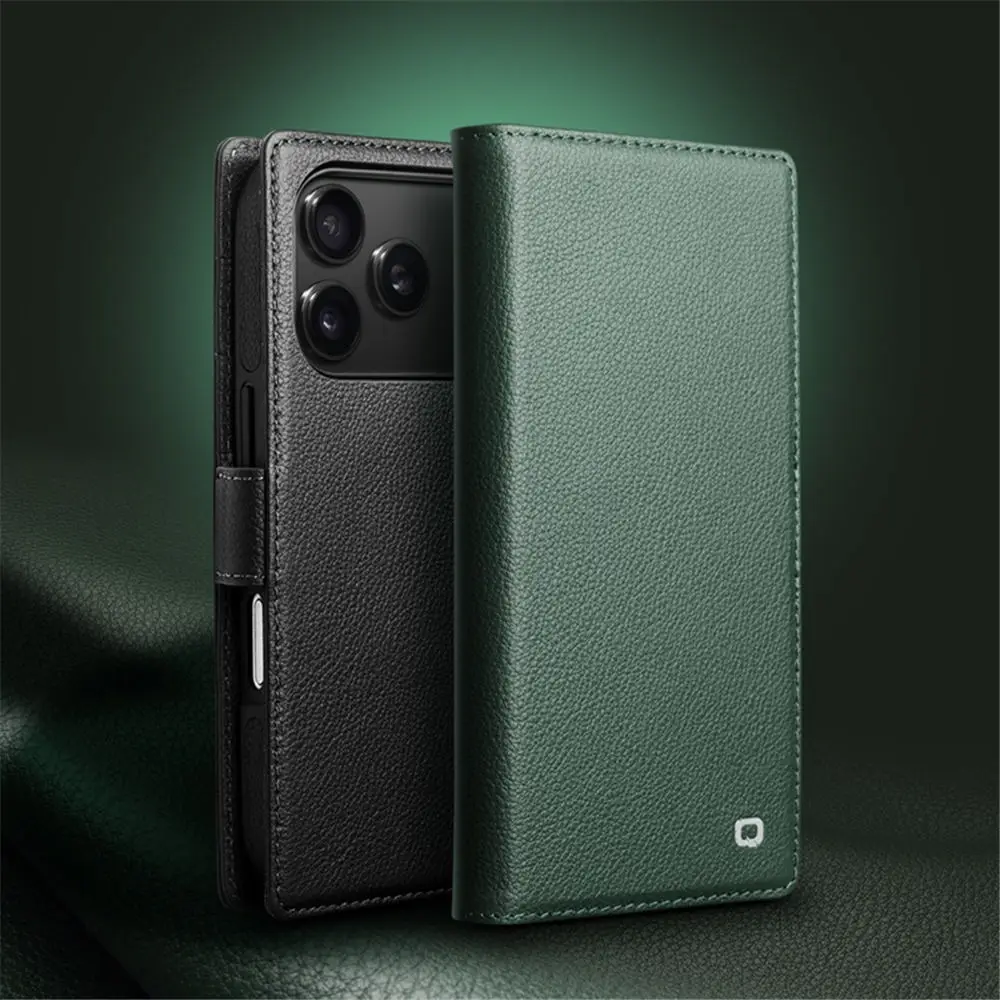 

Magnetic Genuine Cowhide Leather Case for iPhone 17 Pro Max 17 Air 17 Card Slot Business Cover