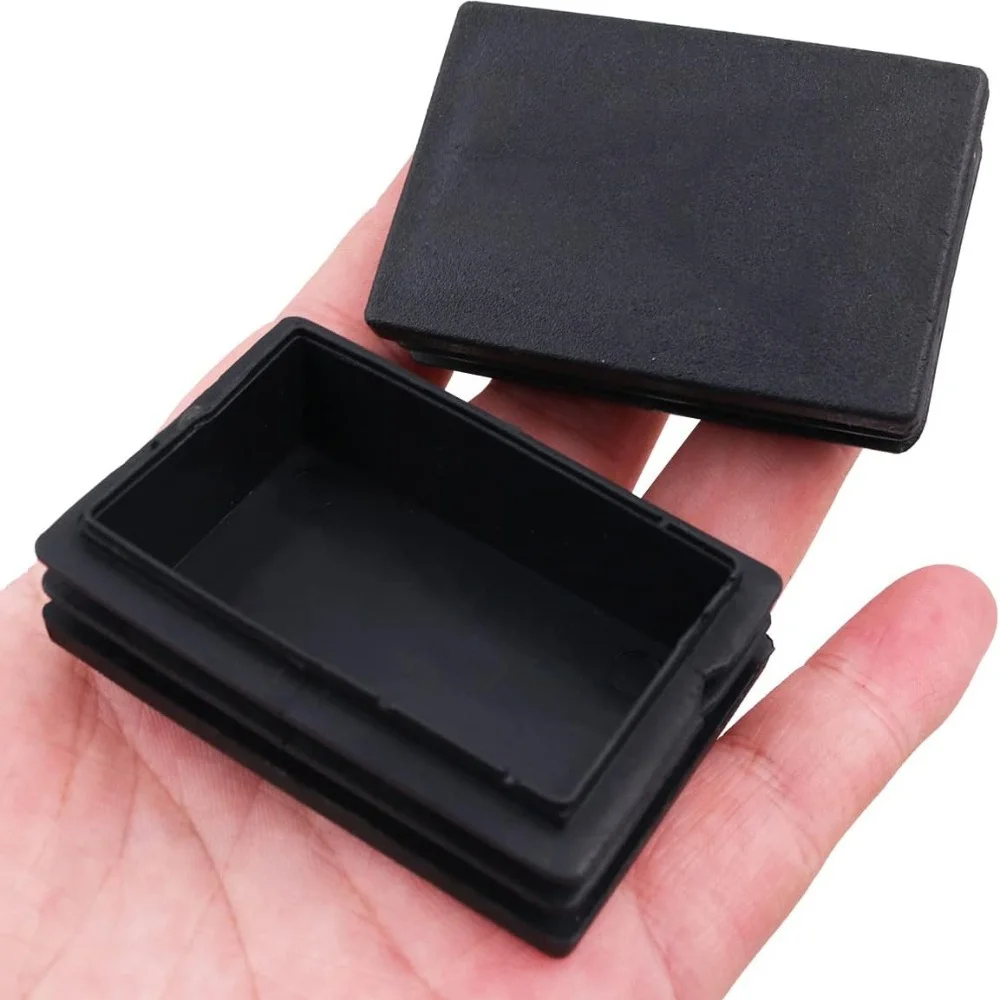 40*60mm 長方形パイププラグ PE プラスチックプラグ スクエアフットプラグ 長方形パイププラグ ゴムプラグ スクエアカバーに適しています 16個