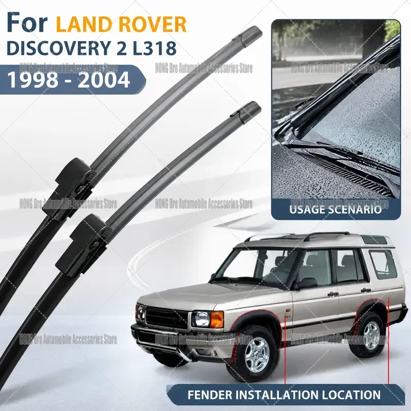 For Land Rover Discovery 2 L318 1998-2004 Front Windshield Wiper Blades 22 Inch Pair Auto Glass Rain Cleaning Accessories