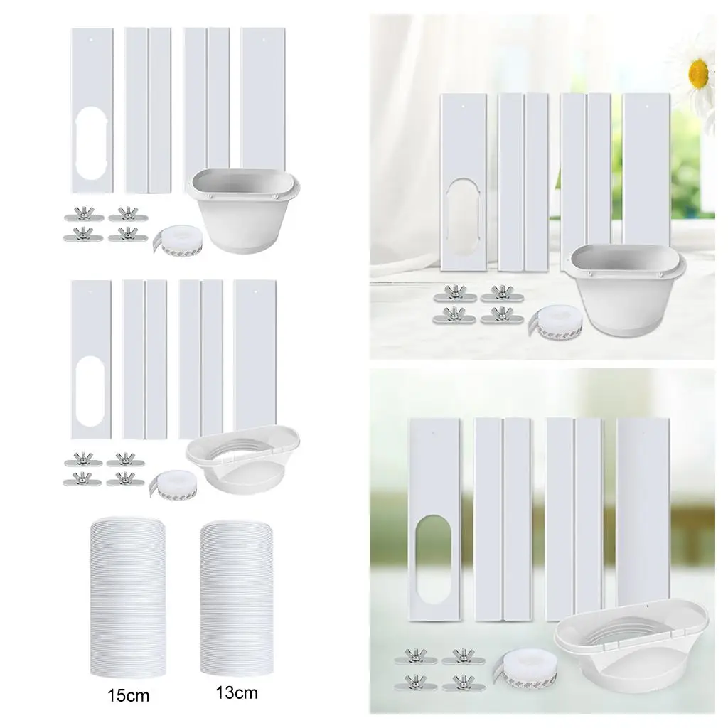 Sliding Track Window Seal Plate Kit Universal Exhaust Hose Sealer for Portable Air Conditioner Easy Install for Home