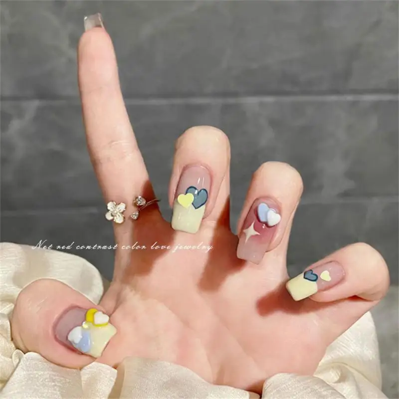 Candy Manicure Elegant Bright Colors Waterproof Not Easy To Fall Off Unique Design Dopamine System Slim Lasting Manicure