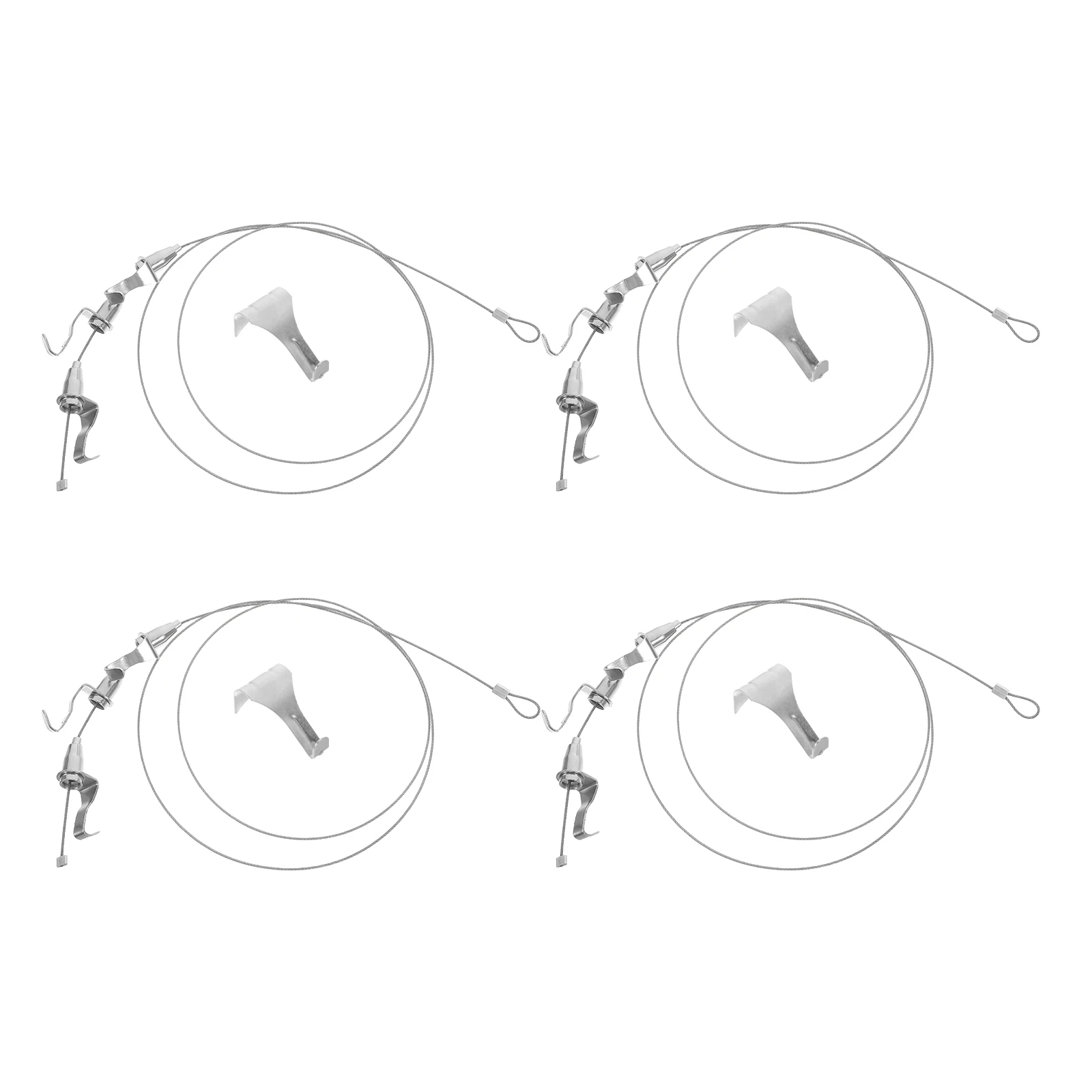 

4pcs Adjustable Picture Frame Hanging Kit Heavy Duty Display Wire For Gallery Wall Art Track System Hanger Hardware