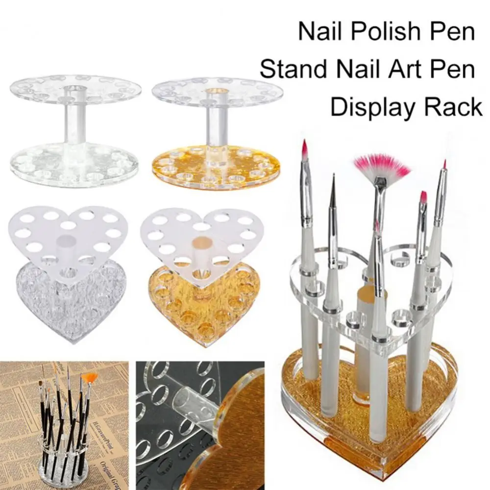 Maquillaje Nail Art Pen Display Brush Pen Holder UV Gel Pen Holder Brush Organizer Nail Polish Brush Shelf