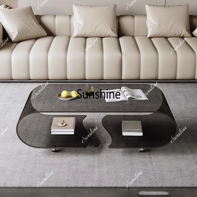 

Transparent Coffee Table Space Saving Books Glass Computer Coffee Table Moving Unique Mesa Auxiliar Home Furniture
