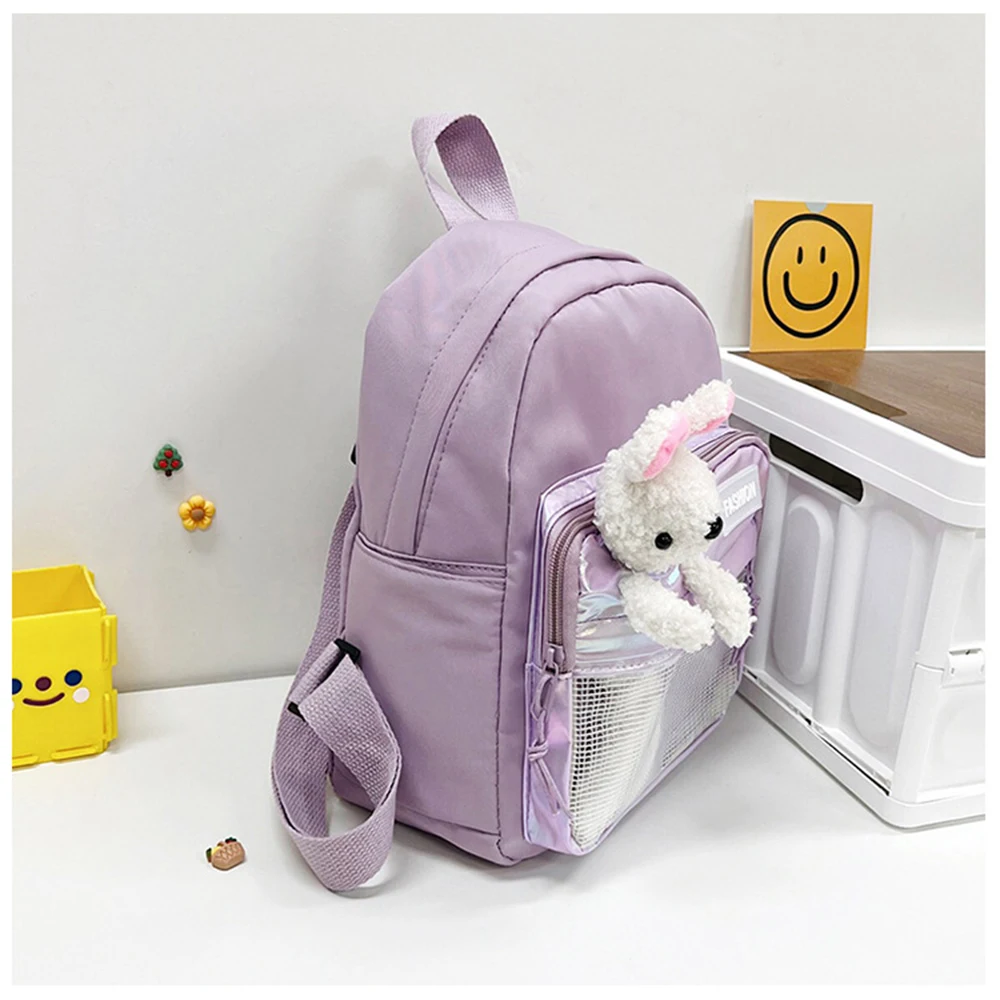 Kunden spezifischer Name neuer Kinder laser niedlicher Kaninchen rucksack bestickt große Kapazität Kinder rucksack Kindergarten Jungen bucht asche