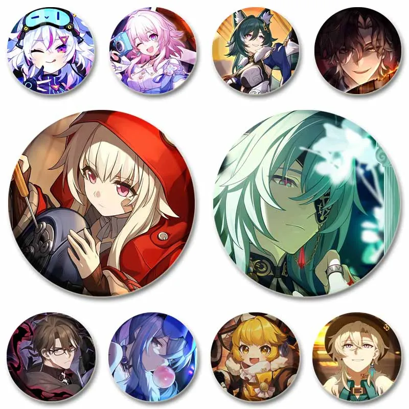 Game Figure Cosplay Firefly Sparkle Rappa Cartoon Badge Honkai: Star Rail Icons Brooch Pin Clothes Backpack Jewelry Accessories
