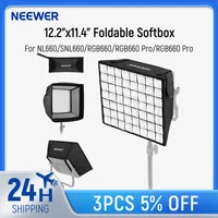 NEEWER Difusor Softbox plegable de 12,2 ""x 11,4"" con rejilla y bolsa para luz de vídeo LED NL660/SNL660/RGB660/RGB660 Pro/RGB660 PRO II