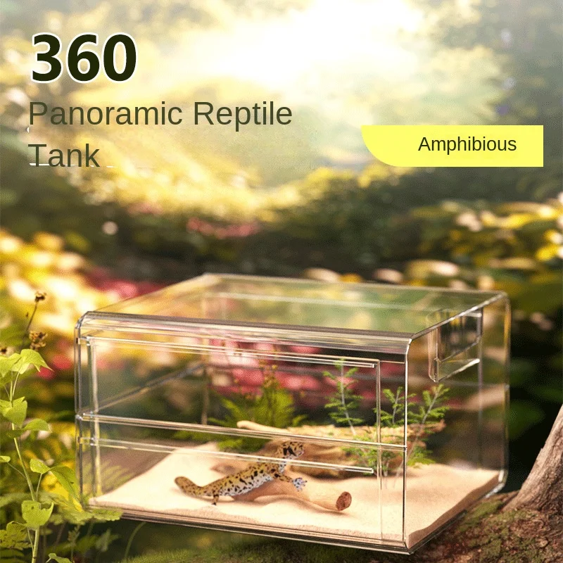 Wholesale Reptile Terrarium Acrylic Terrarium Cage Horned Frog Snake Cage Turtle Tank Anti - escape Reptile Enclosure Box