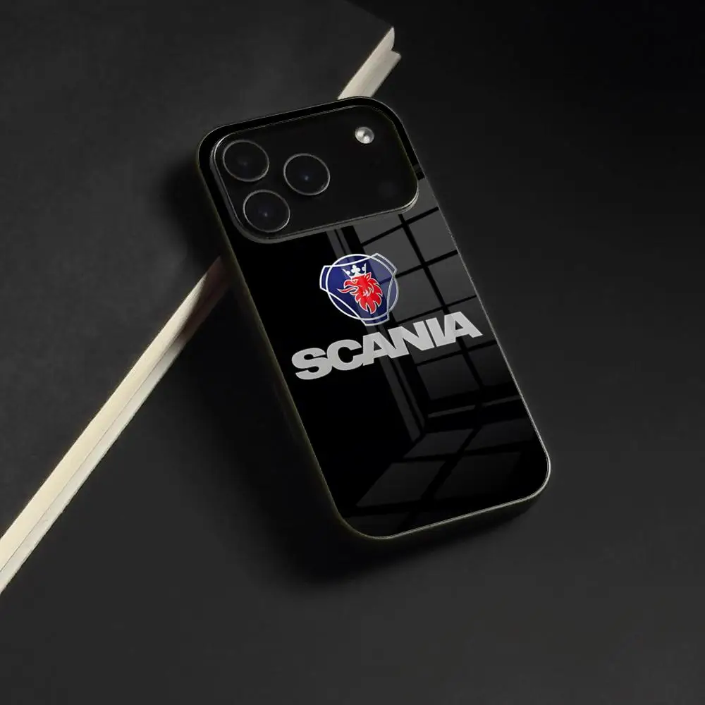 Scanias Saabs Truck Handyhülle für iPhone 18 17 Air 16 15 14 12 13 Pro Max Mini Plus Glasabdeckung