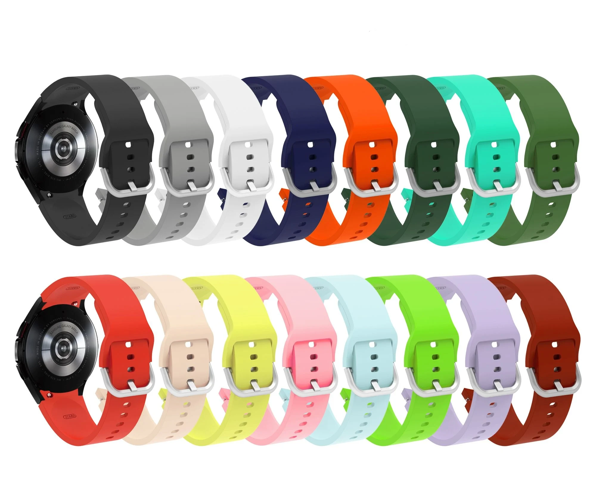 Silicone strap For Samsung Galaxy watch 6/5/4 40mm 44mm 45mm Curved seamless wristband For Galaxy watch 4 Classic 43mm 47mm 46mm